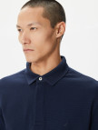 Nautica Erkek Lacivert Slim Fit Uzun Kollu Polo