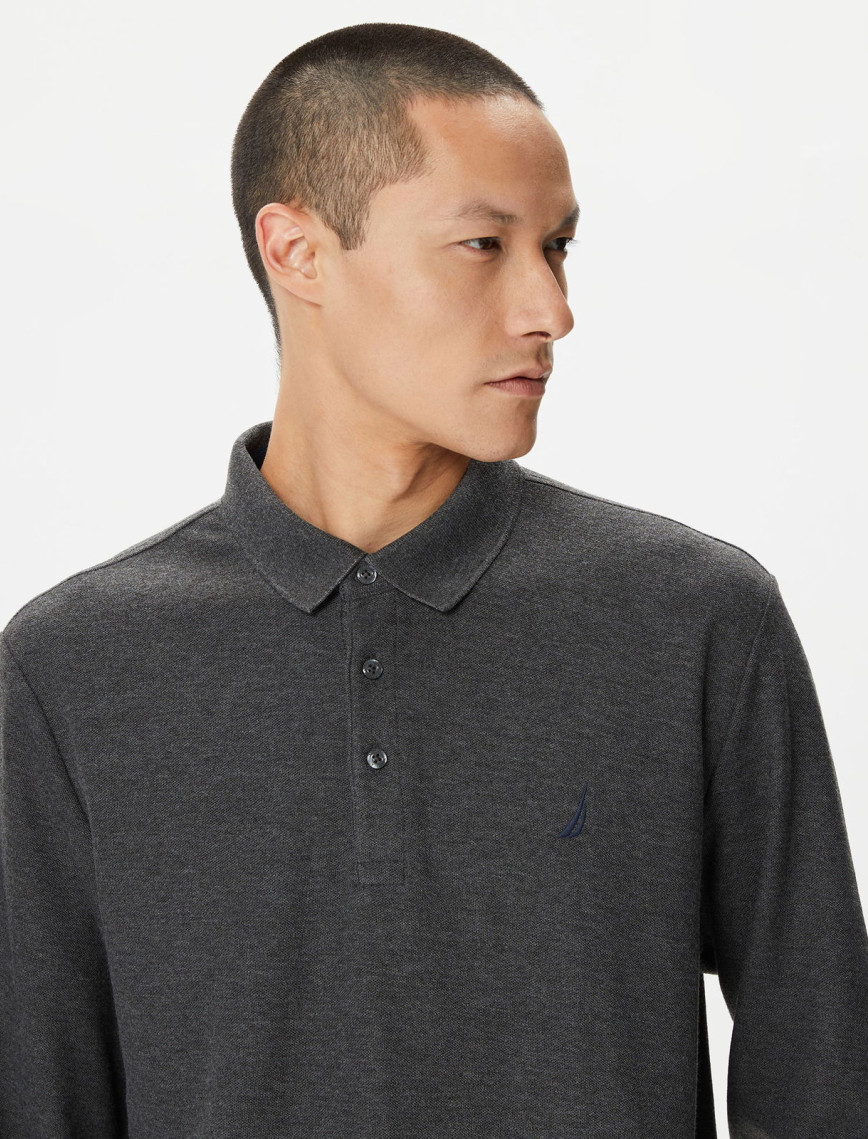 Nautica Erkek Gri Classic Fit Uzun Kollu Polo Nautica Erkek Gri Classic Fit Uzun Kollu Polo