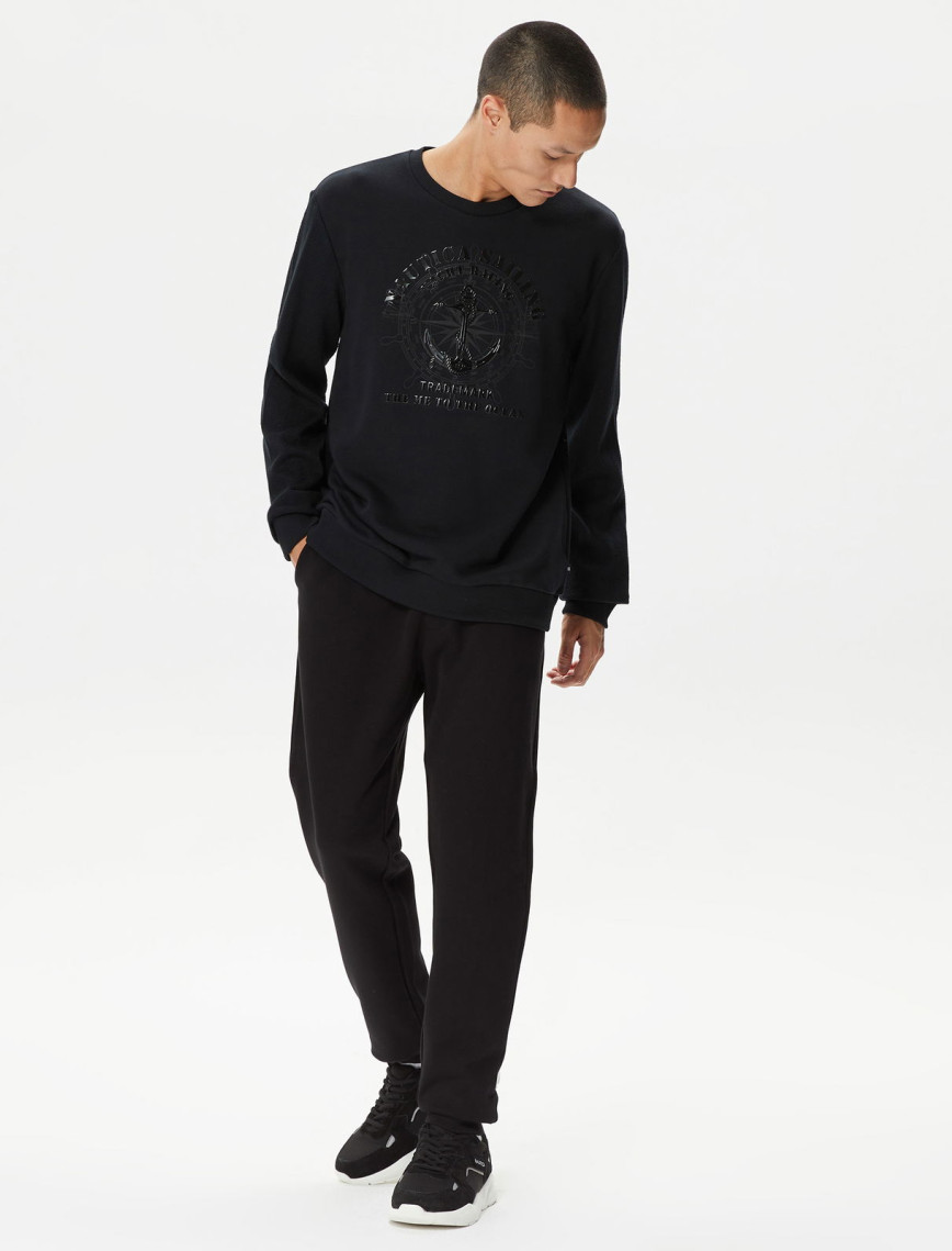 Nautica Erkek Siyah Standart Fit Sweatshirt Nautica Erkek Siyah Standart Fit Sweatshirt