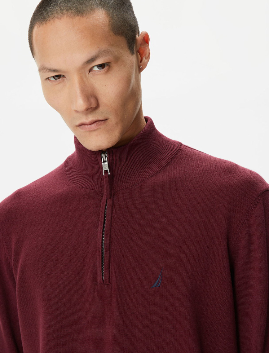 Nautica Erkek Bordo Standart Fit Dik Yakalı Triko Nautica Erkek Bordo Standart Fit Dik Yakalı Triko