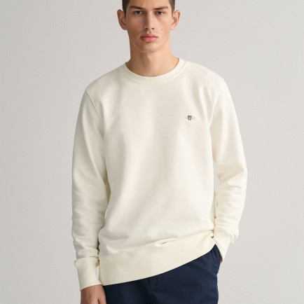 GANT Erkek Krem Regular Fit Bisiklet Yaka Sweatshirt GANT Erkek Krem Regular Fit Bisiklet Yaka Sweatshirt