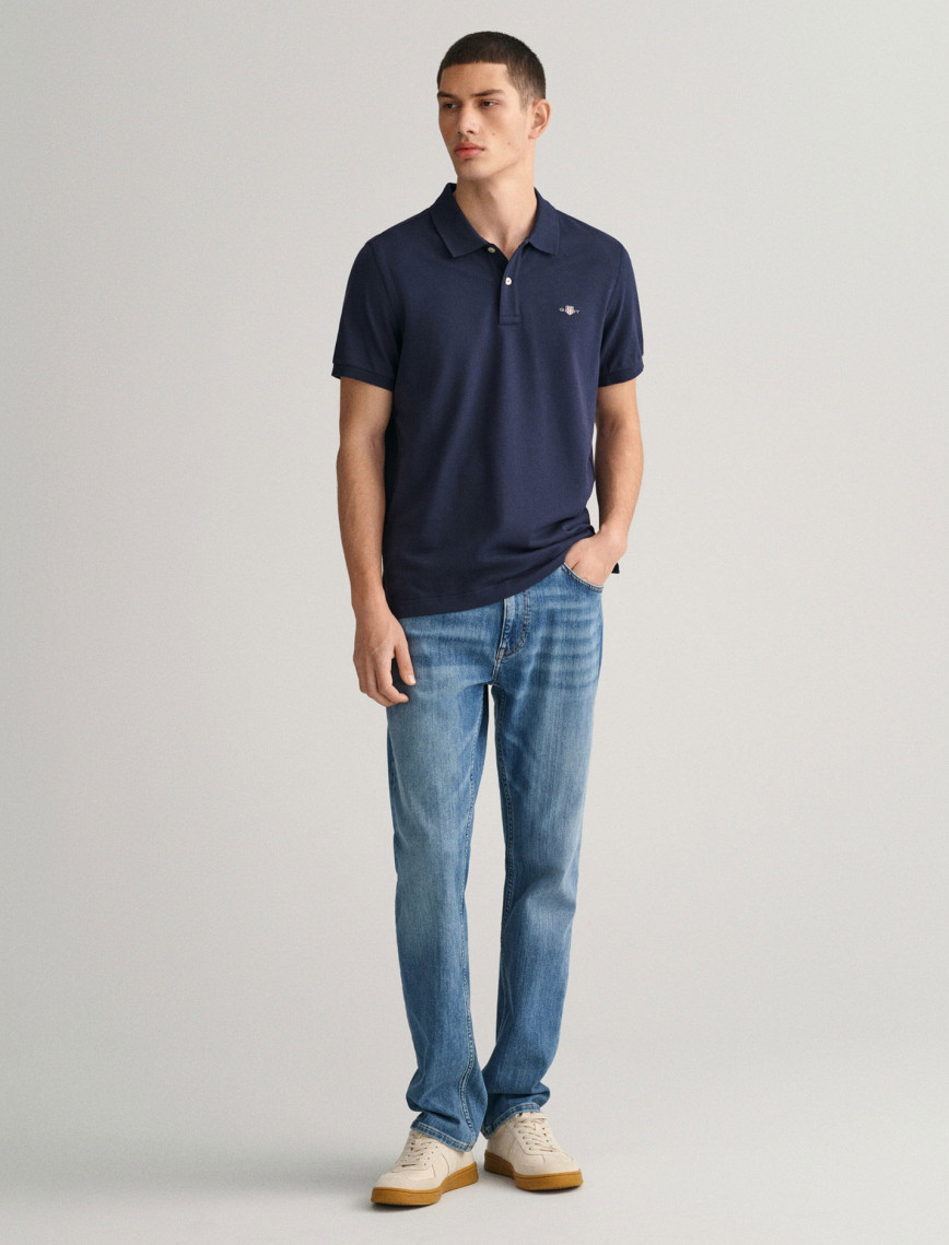 GANT Erkek Lacivert Regular Fit Polo GANT Erkek Lacivert Regular Fit Polo