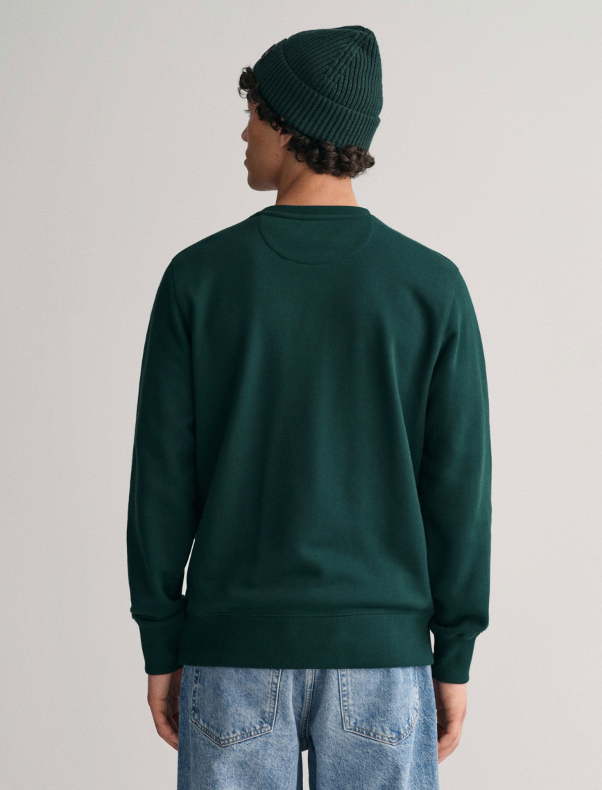 GANT Erkek Yeşil Regular Fit Bisiklet Yaka Sweatshirt GANT Erkek Yeşil Regular Fit Bisiklet Yaka Sweatshirt