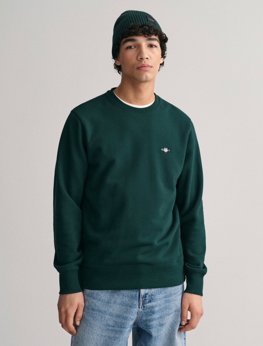 GANT Erkek Yeşil Regular Fit Bisiklet Yaka Sweatshirt GANT Erkek Yeşil Regular Fit Bisiklet Yaka Sweatshirt