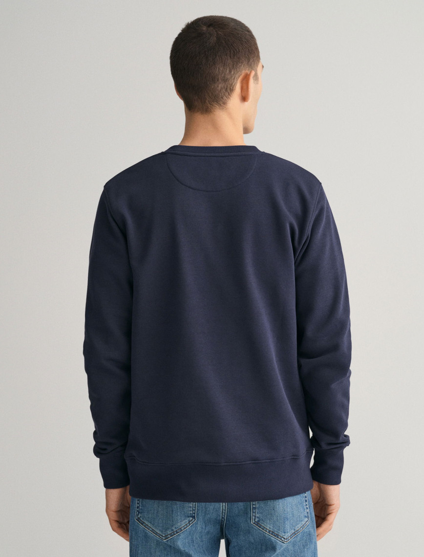 GANT Erkek Lacivert Regular Fit Bisiklet Yaka Sweatshirt GANT Erkek Lacivert Regular Fit Bisiklet Yaka Sweatshirt