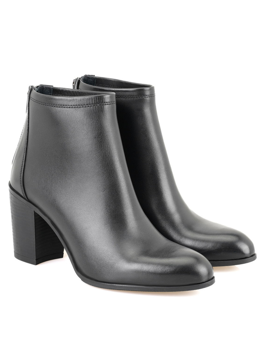 Siena Siyah Kadın Fermuarlı Deri Klasik Bot Siena Siyah Kadın Fermuarlı Deri Klasik Bot