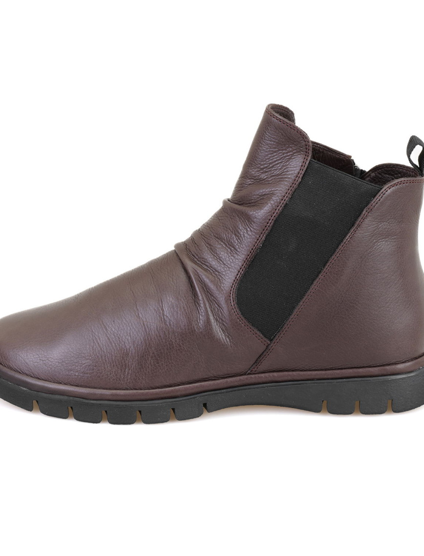 Kadın Kahve Lastikli Deri Bot Kadın Kahve Lastikli Deri Bot