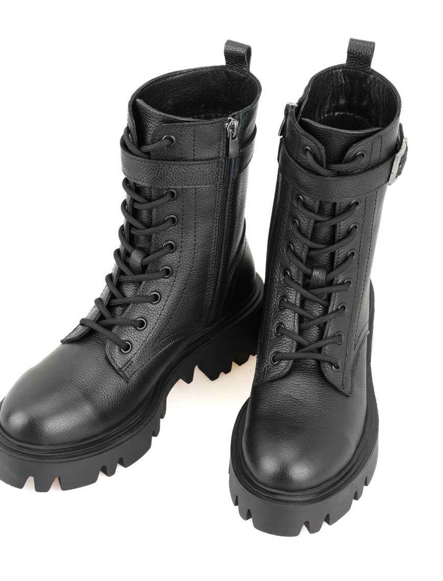 Kadın Siyah Fermuarlı Deri Bot Kadın Siyah Fermuarlı Deri Bot