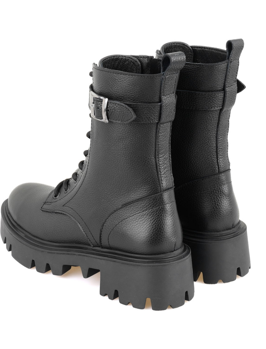 Kadın Siyah Fermuarlı Deri Bot Kadın Siyah Fermuarlı Deri Bot