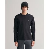 GANT Erkek Siyah Regular Fit Bisiklet Yaka Uzun Kollu T-Shirt GANT Erkek Siyah Regular Fit Bisiklet Yaka Uzun Kollu T-Shirt