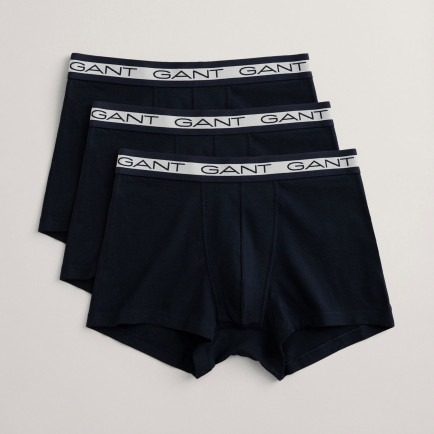 GANT Erkek Lacivert Slim Fit Logolu 3'lü Boxer GANT Erkek Lacivert Slim Fit Logolu 3'lü Boxer
