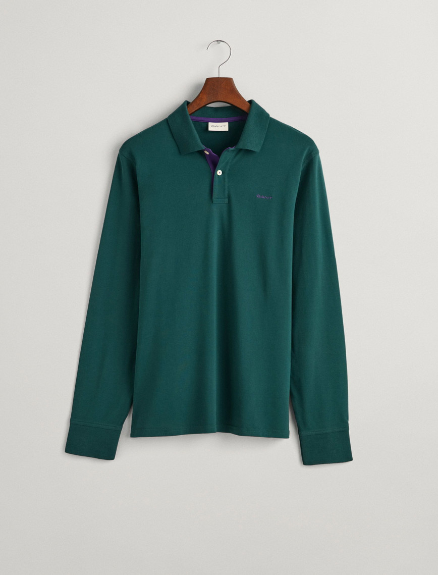 GANT Erkek Yeşil Regular Fit Logolu Polo GANT Erkek Yeşil Regular Fit Logolu Polo