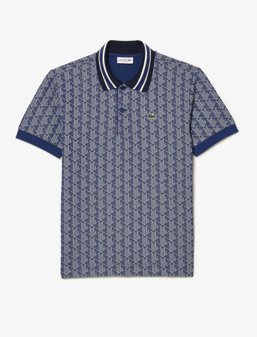 Lacoste Erkek Classic Fit Monogram Lacivert Polo Lacoste Erkek Classic Fit Monogram Lacivert Polo