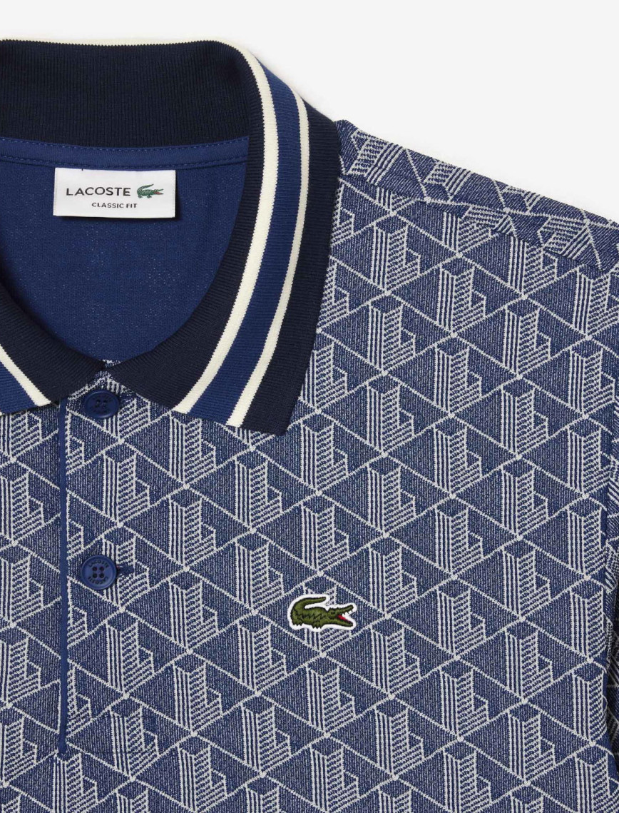 Lacoste Erkek Classic Fit Monogram Lacivert Polo Lacoste Erkek Classic Fit Monogram Lacivert Polo