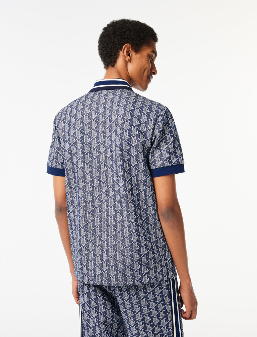 Lacoste Erkek Classic Fit Monogram Lacivert Polo Lacoste Erkek Classic Fit Monogram Lacivert Polo