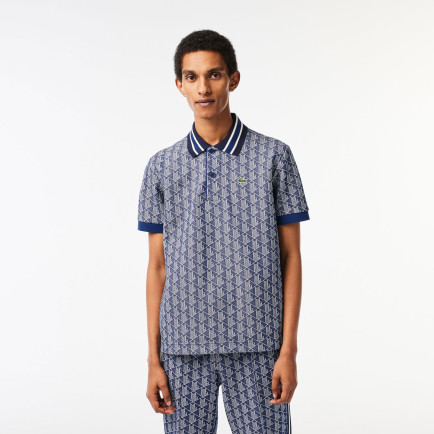 Lacoste Erkek Classic Fit Monogram Lacivert Polo Lacoste Erkek Classic Fit Monogram Lacivert Polo
