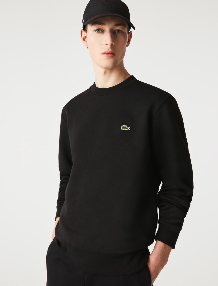 Lacoste Erkek Classic Fit Bisiklet Yaka Krem Sweatshirt