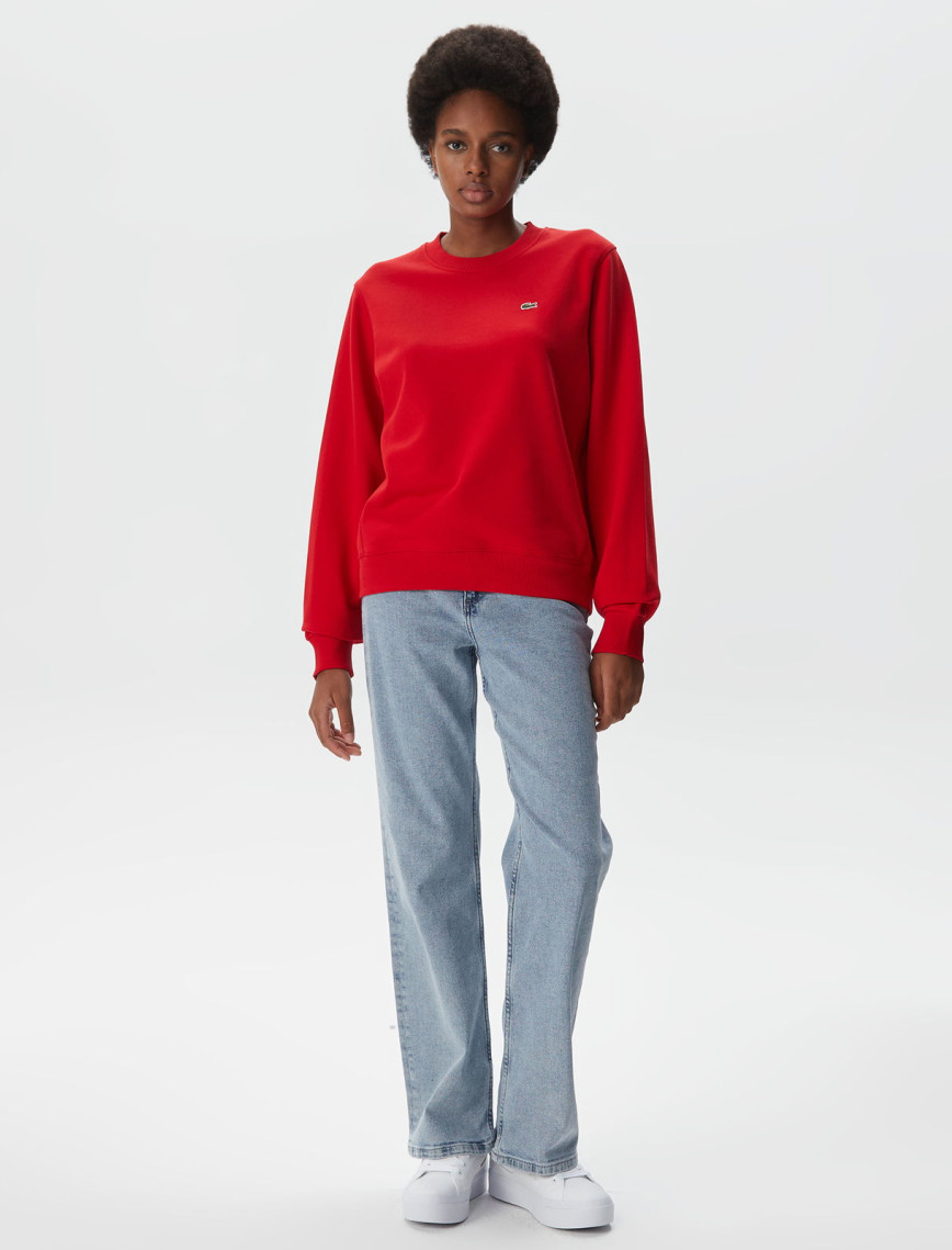 Lacoste Kadın Regular Fit Bisiklet Yaka Lacivert Sweatshirt Lacoste Kadın Regular Fit Bisiklet Yaka Lacivert Sweatshirt