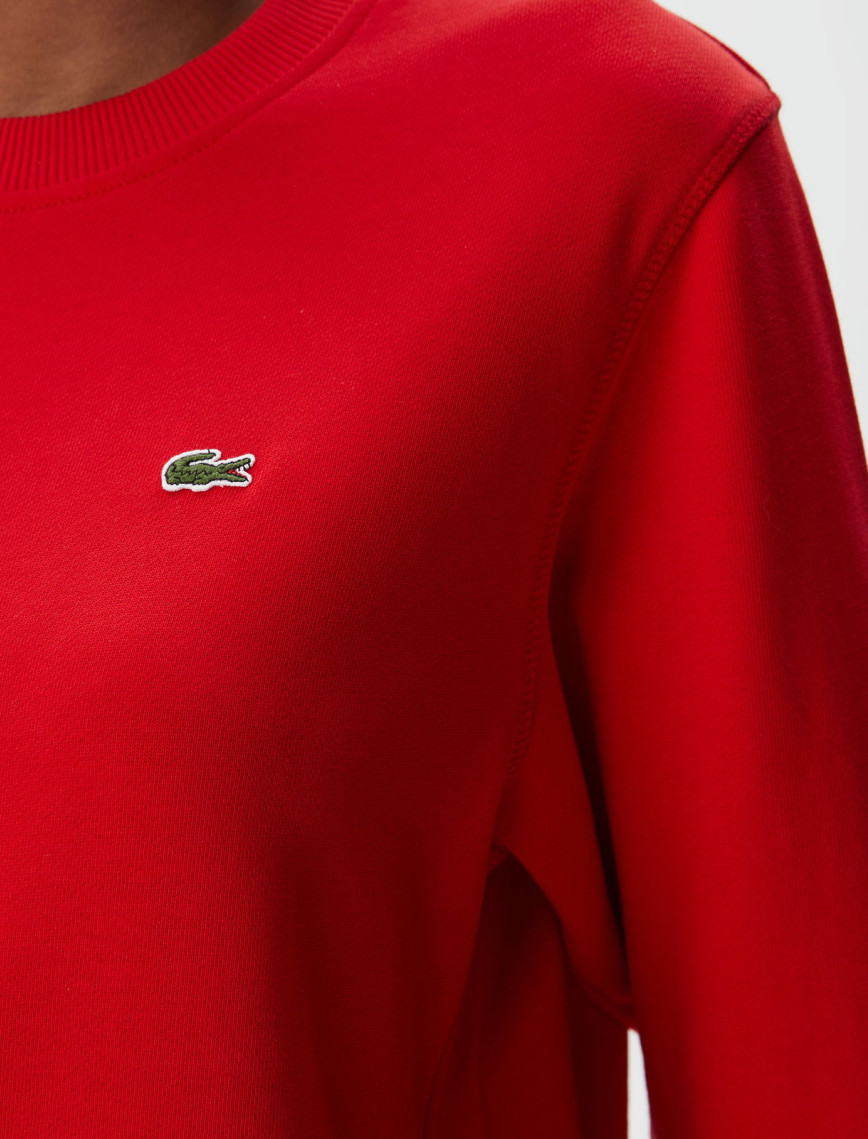 Lacoste Kadın Regular Fit Bisiklet Yaka Kırmızı Sweatshirt