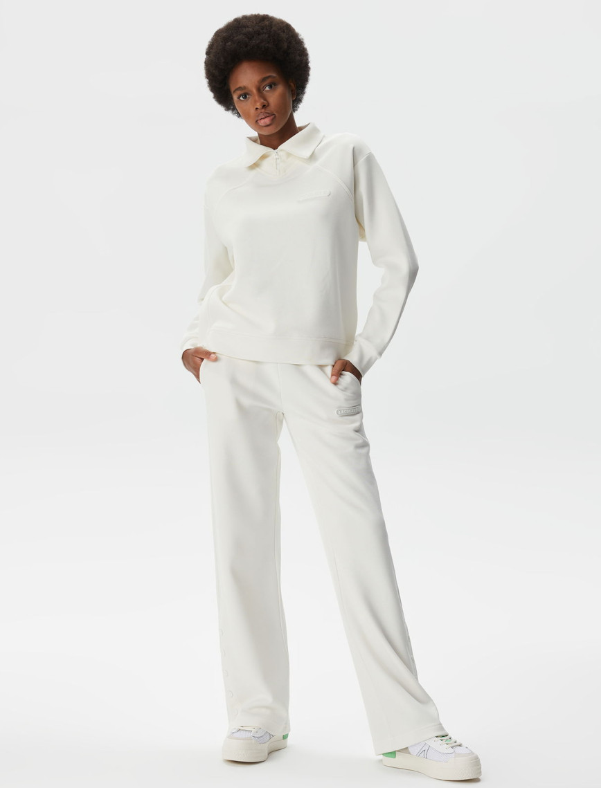 Lacoste Kadın Straight Fit Beyaz Eşofman Altı Lacoste Kadın Straight Fit Beyaz Eşofman Altı