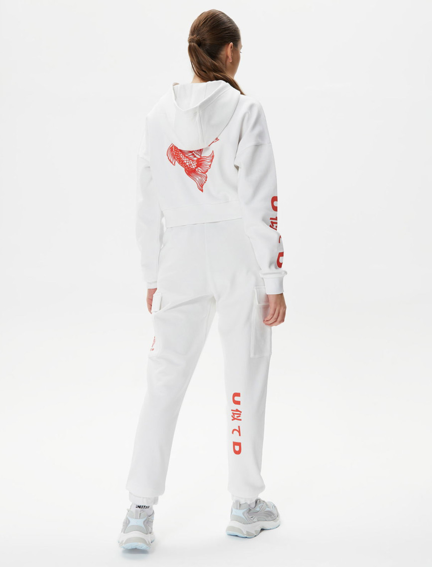 UNITED4 Jpn Kadın Beyaz Eşofman Altı UNITED4 Jpn Kadın Beyaz Eşofman Altı