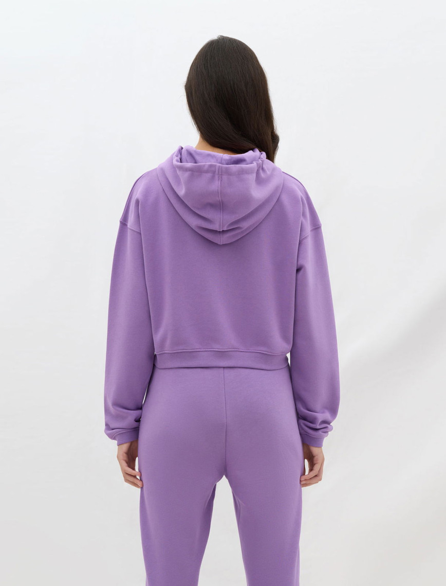 Les Benjamins Essential Kadın Mor Hoodie Les Benjamins Essential Kadın Mor Hoodie