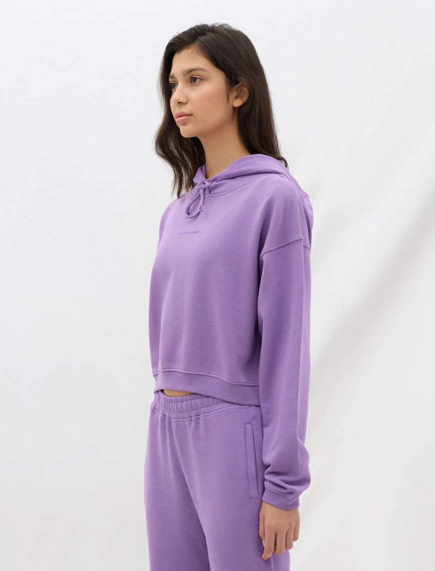 Les Benjamins Essential Kadın Mor Hoodie Les Benjamins Essential Kadın Mor Hoodie