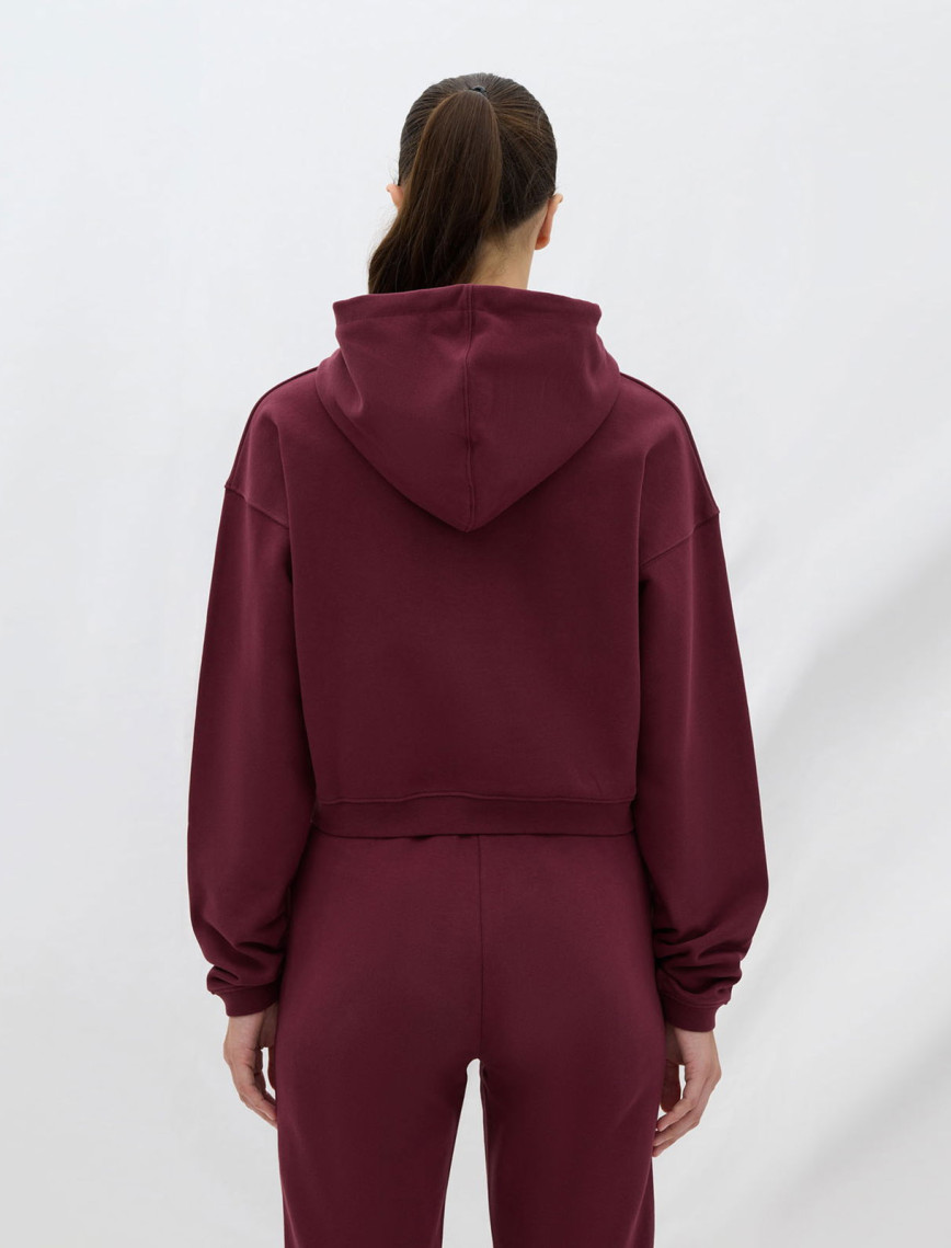 Les Benjamins Essential Kadın Bordo Hoodie Les Benjamins Essential Kadın Bordo Hoodie