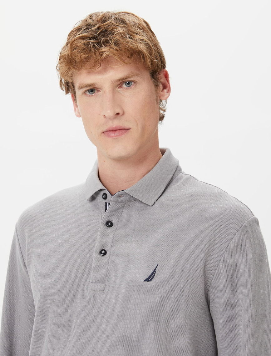 Nautica Erkek Gri Classic Fit Uzun Kollu Polo Nautica Erkek Gri Classic Fit Uzun Kollu Polo