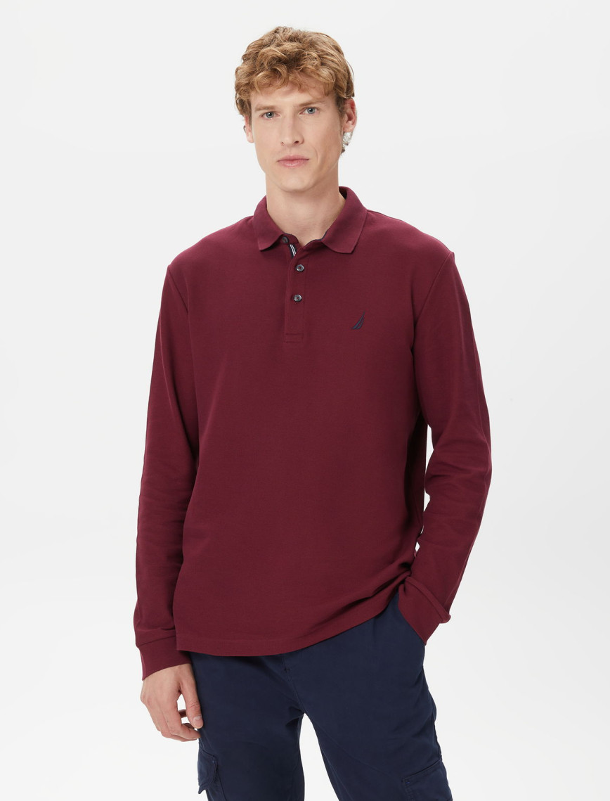 Nautica Erkek Bordo Classic Fit Uzun Kollu Polo Nautica Erkek Bordo Classic Fit Uzun Kollu Polo