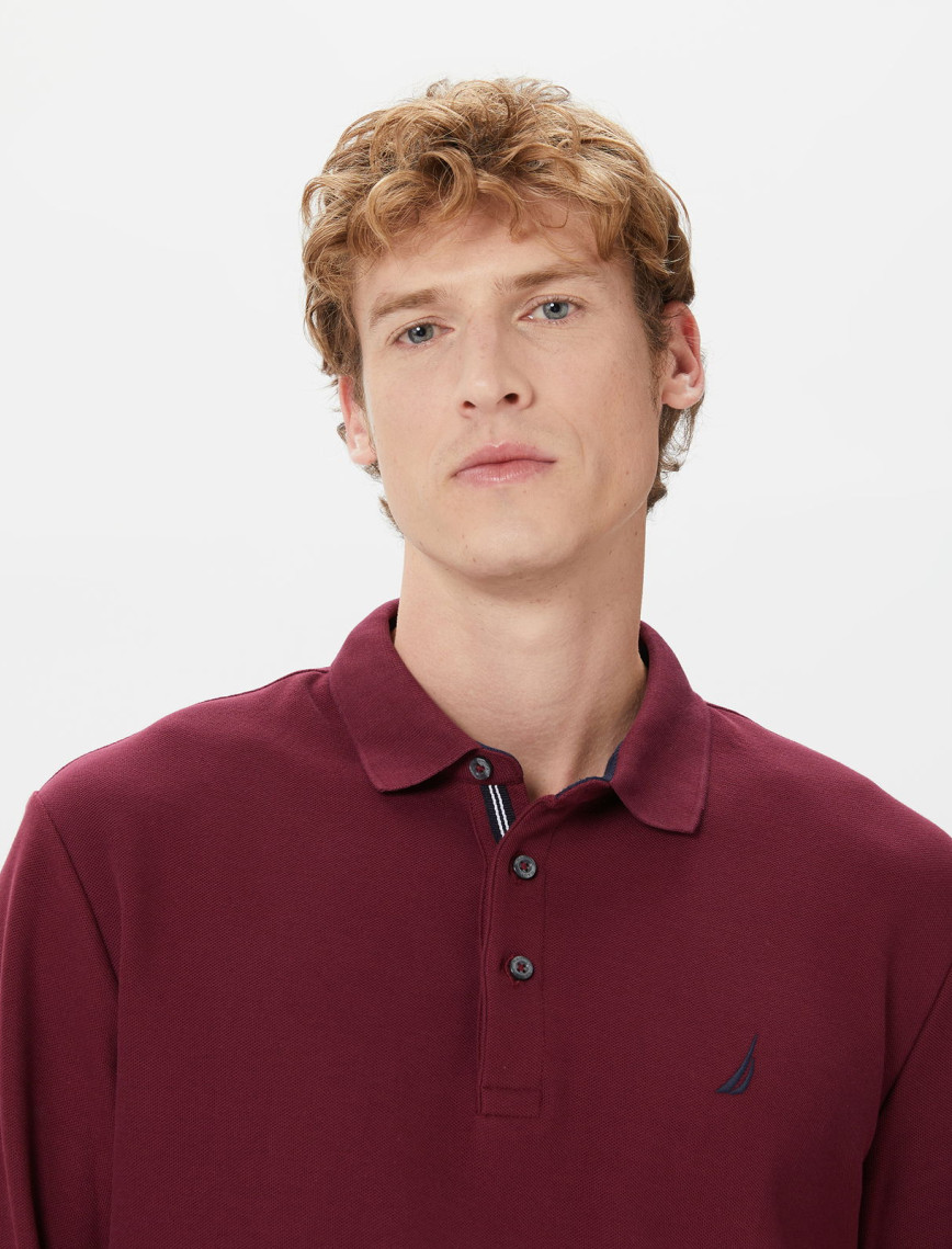 Nautica Erkek Bordo Classic Fit Uzun Kollu Polo Nautica Erkek Bordo Classic Fit Uzun Kollu Polo