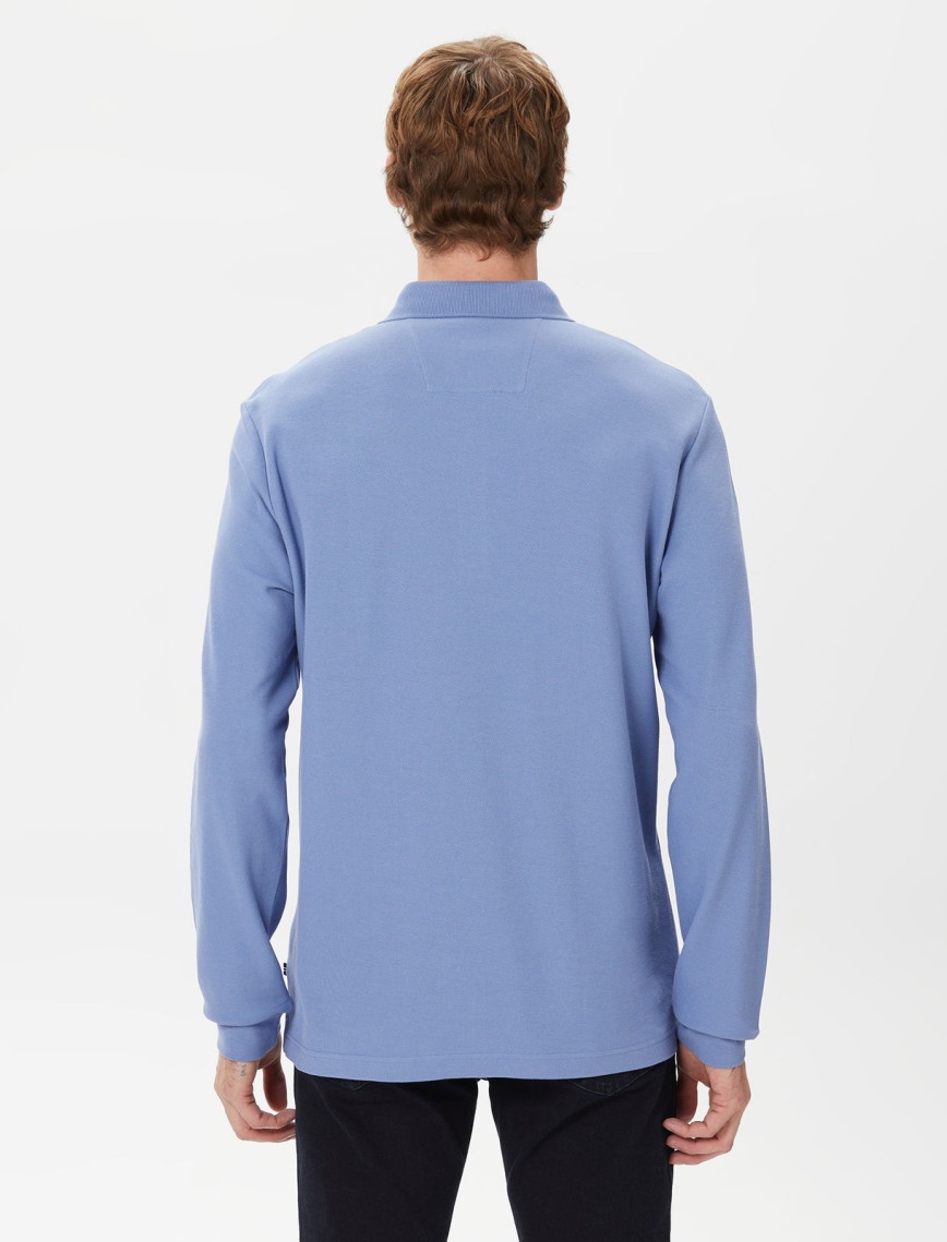 Nautica Erkek Mavi Classic Fit Uzun Kollu Polo Nautica Erkek Mavi Classic Fit Uzun Kollu Polo