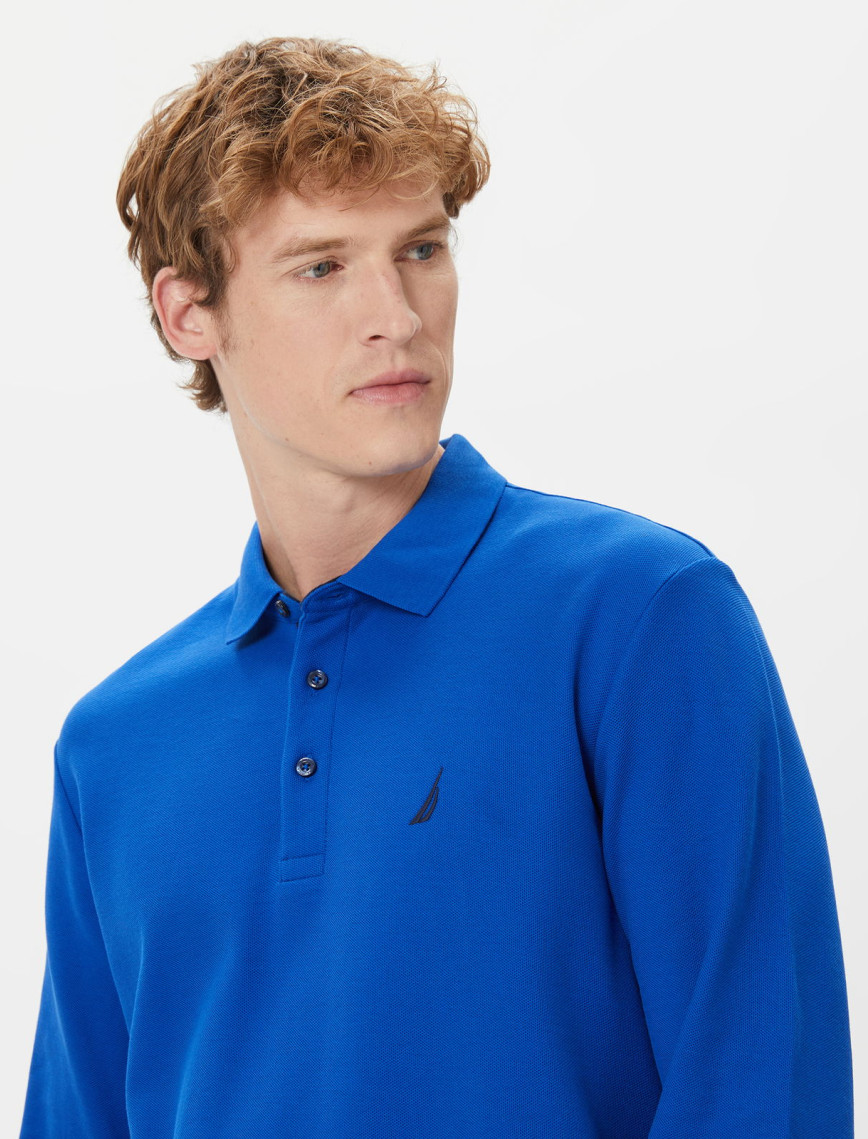 Nautica Erkek Mavi Classic Fit Uzun Kollu Polo Nautica Erkek Mavi Classic Fit Uzun Kollu Polo