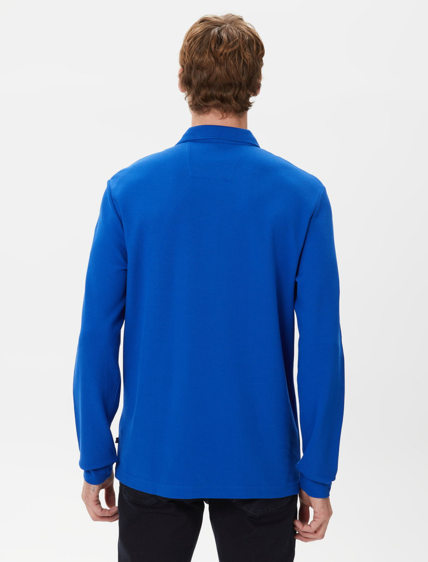 Nautica Erkek Mavi Classic Fit Uzun Kollu Polo Nautica Erkek Mavi Classic Fit Uzun Kollu Polo