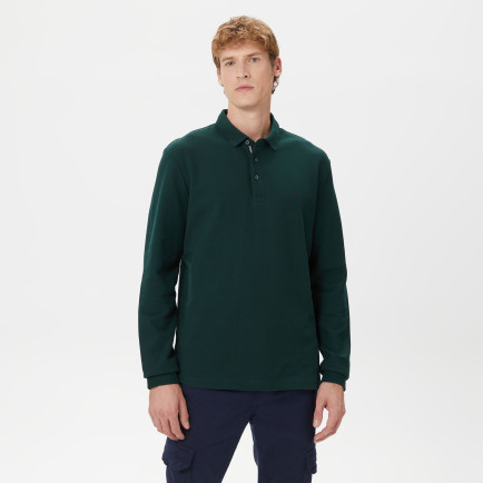 Nautica Erkek Yeşil Classic Fit Uzun Kollu Polo Nautica Erkek Yeşil Classic Fit Uzun Kollu Polo