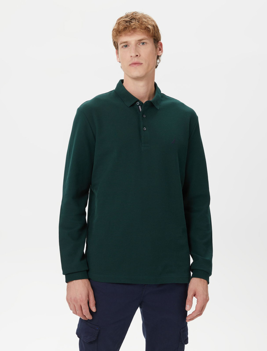 Nautica Erkek Yeşil Classic Fit Uzun Kollu Polo Nautica Erkek Yeşil Classic Fit Uzun Kollu Polo
