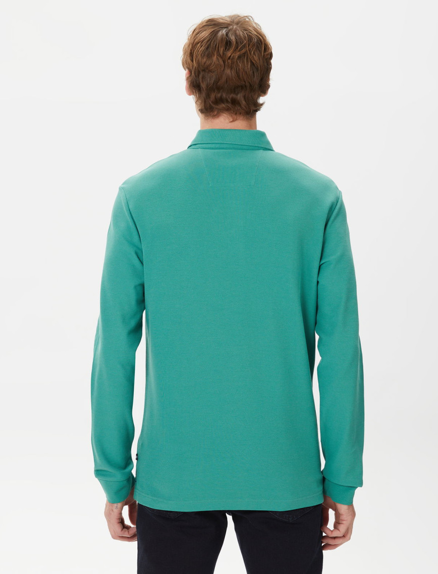 Nautica Erkek Yeşil Classic Fit Uzun Kollu Polo Nautica Erkek Yeşil Classic Fit Uzun Kollu Polo