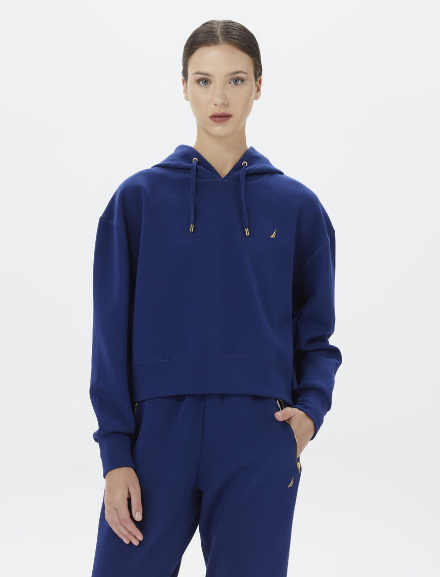 Nautica Kadın Beyaz Relaxed Fit Kapüşonlu Sweatshirt Nautica Kadın Beyaz Relaxed Fit Kapüşonlu Sweatshirt