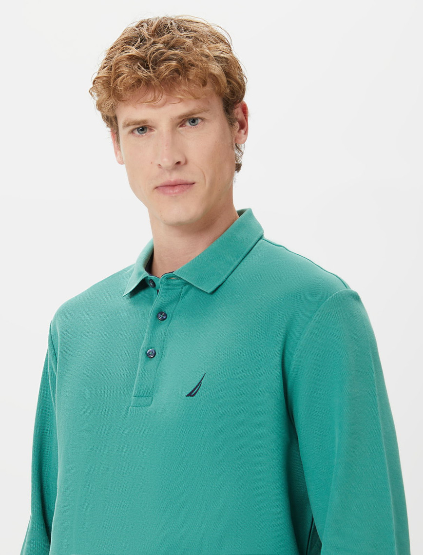 Nautica Erkek Yeşil Classic Fit Uzun Kollu Polo Nautica Erkek Yeşil Classic Fit Uzun Kollu Polo