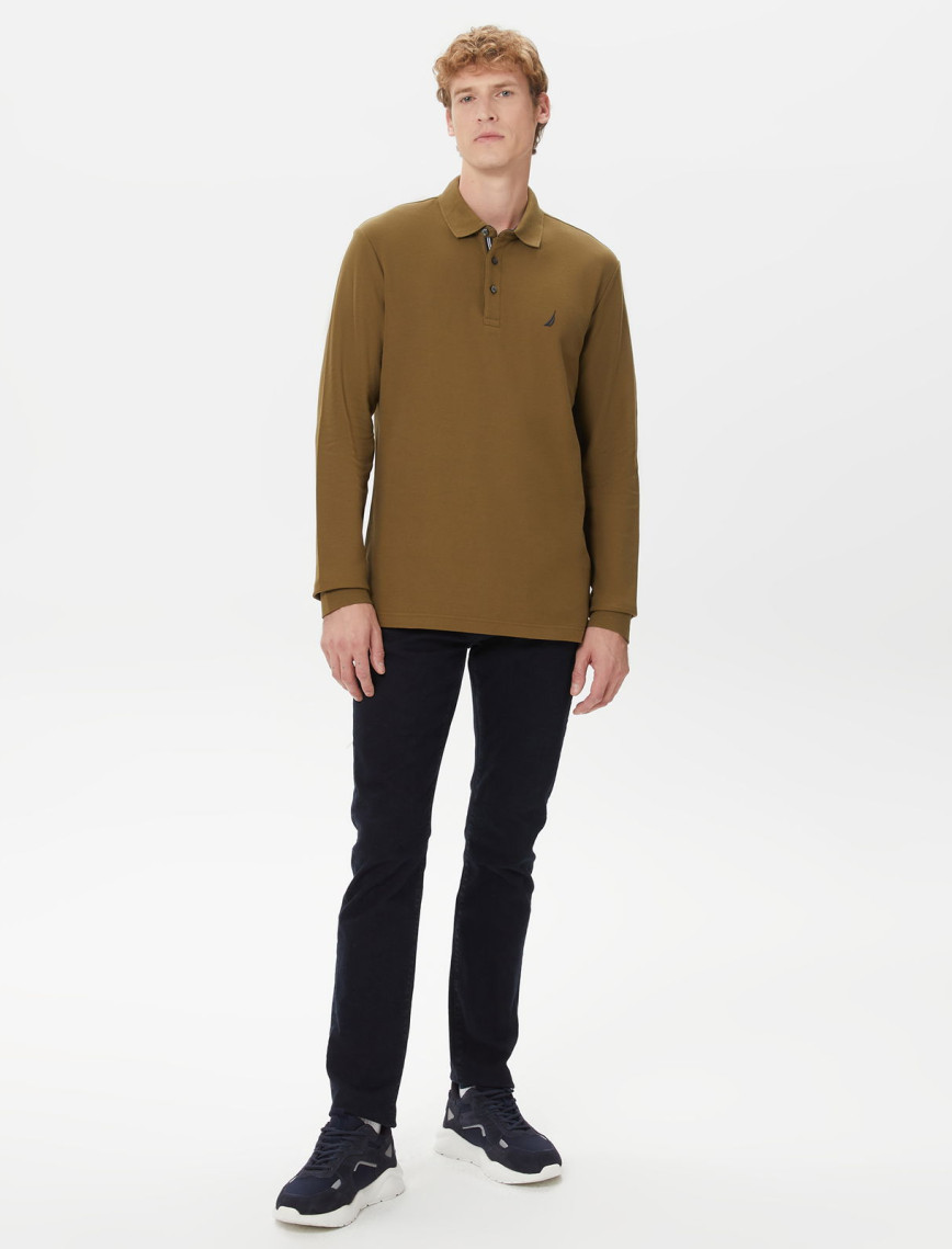 Nautica Erkek Yeşil Classic Fit Uzun Kollu Polo Nautica Erkek Yeşil Classic Fit Uzun Kollu Polo