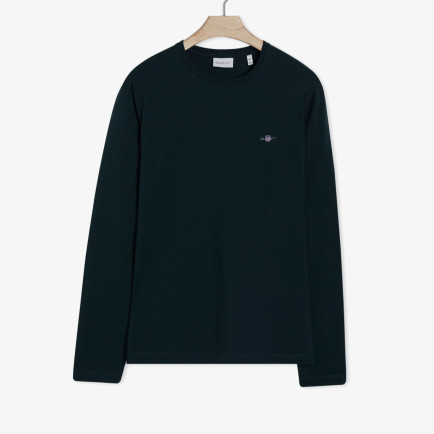 GANT Erkek Yeşil Regular Fit Bisiklet Yaka Uzun Kollu T-Shirt GANT Erkek Yeşil Regular Fit Bisiklet Yaka Uzun Kollu T-Shirt