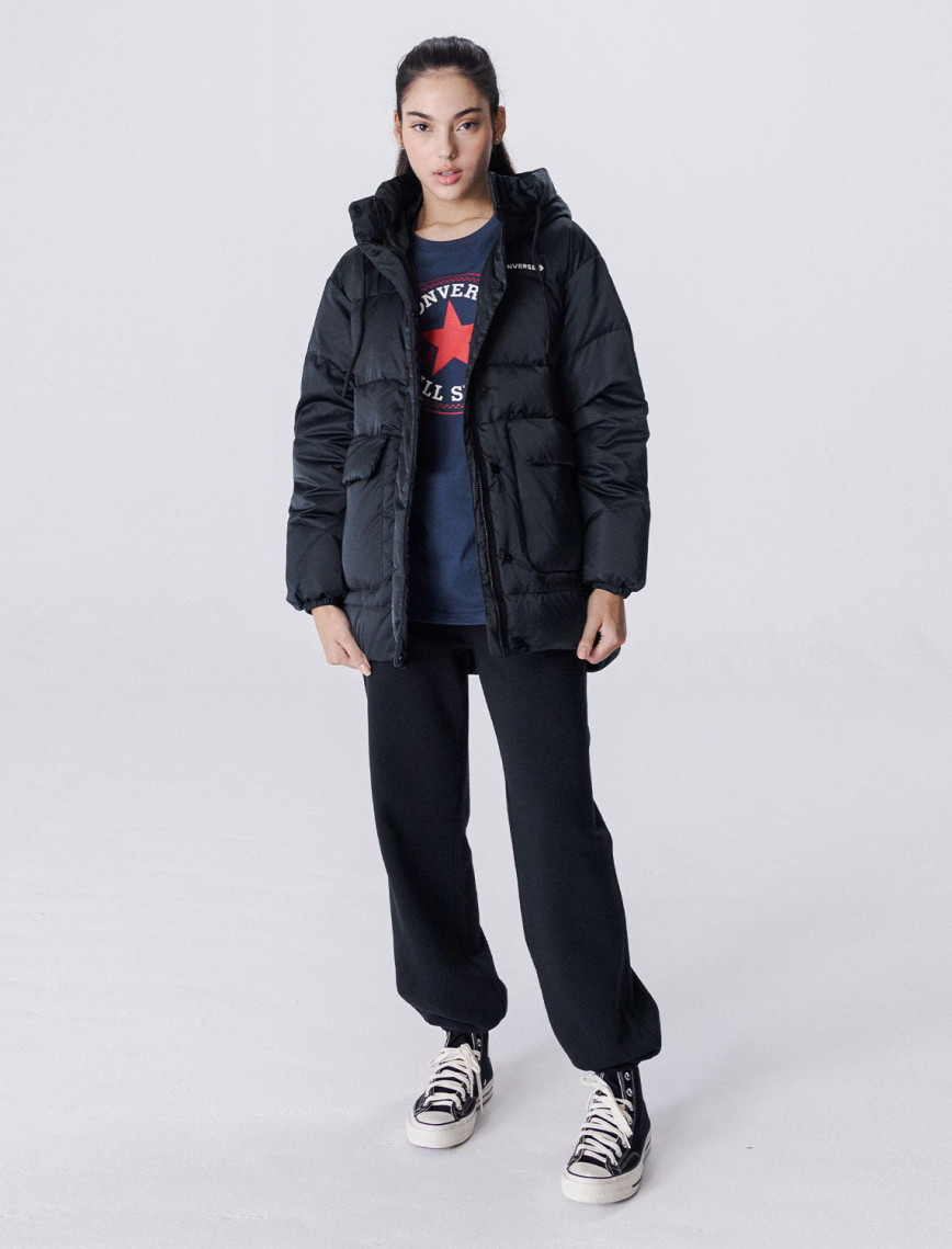 Converse Fashion Mid Down Kadın Siyah Mont Converse Fashion Mid Down Kadın Siyah Mont