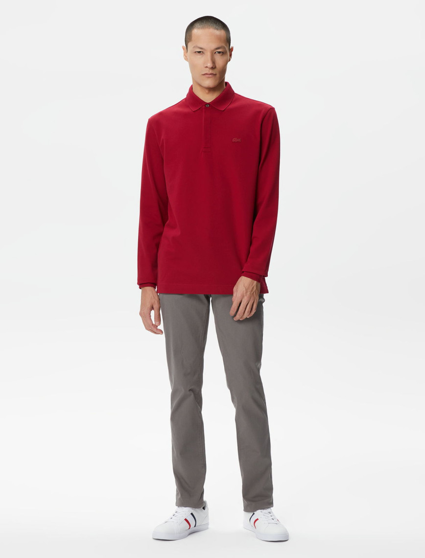 Lacoste Paris Erkek Regular Fit Uzun Kollu Bordo Polo Lacoste Paris Erkek Regular Fit Uzun Kollu Bordo Polo