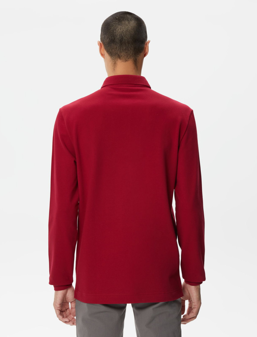Lacoste Paris Erkek Regular Fit Uzun Kollu Bordo Polo Lacoste Paris Erkek Regular Fit Uzun Kollu Bordo Polo
