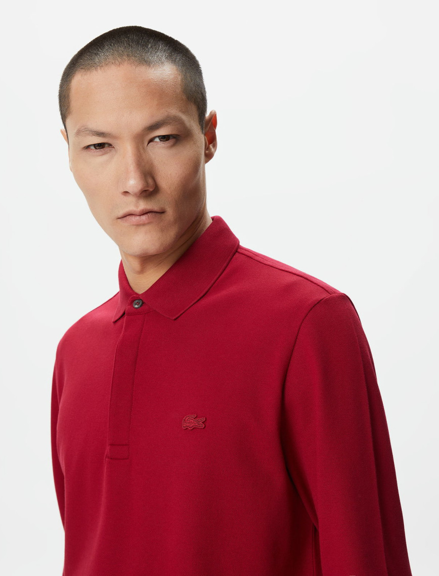 Lacoste Paris Erkek Regular Fit Uzun Kollu Bordo Polo Lacoste Paris Erkek Regular Fit Uzun Kollu Bordo Polo