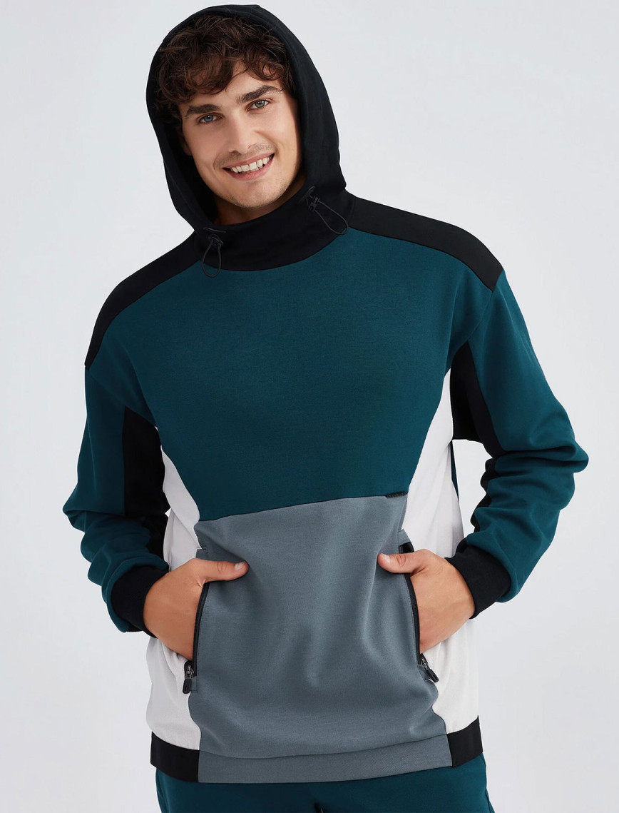 Skechers 2Xi-Lock Crew Neck Erkek Mavi Günlük Sweatshirt Skechers 2Xi-Lock Crew Neck Erkek Mavi Günlük Sweatshirt