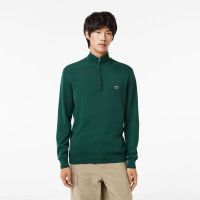 Lacoste Erkek Regular Fit Yarım Fermuarlı Koyu Yeşil Kazak Lacoste Erkek Regular Fit Yarım Fermuarlı Koyu Yeşil Kazak