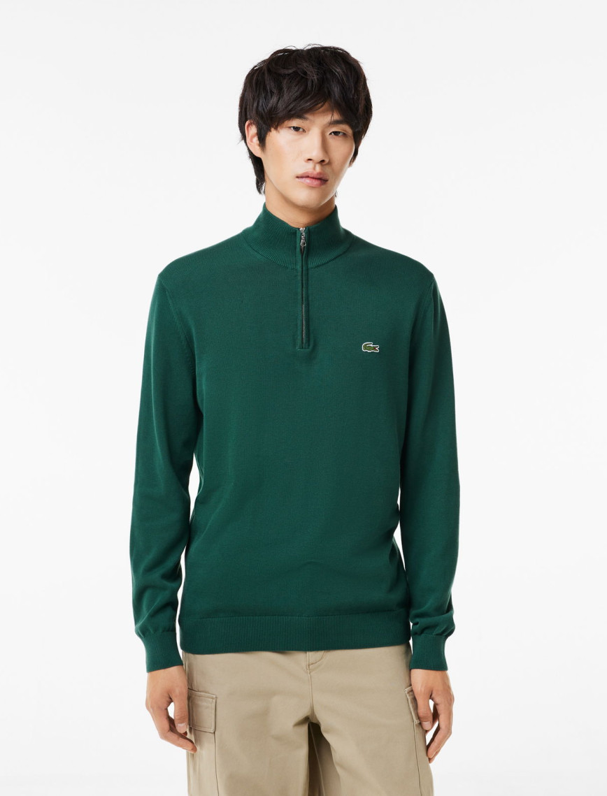 Lacoste Erkek Regular Fit Yarım Fermuarlı Organik Pamuk Haki Kazak Lacoste Erkek Regular Fit Yarım Fermuarlı Organik Pamuk Haki Kazak