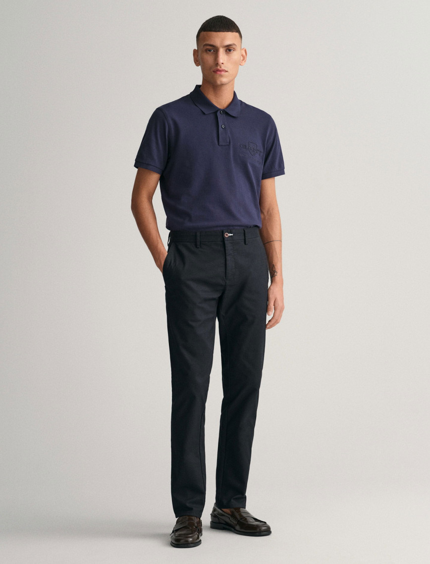 GANT Erkek Lacivert Slim Fit Chino Pantolon GANT Erkek Lacivert Slim Fit Chino Pantolon