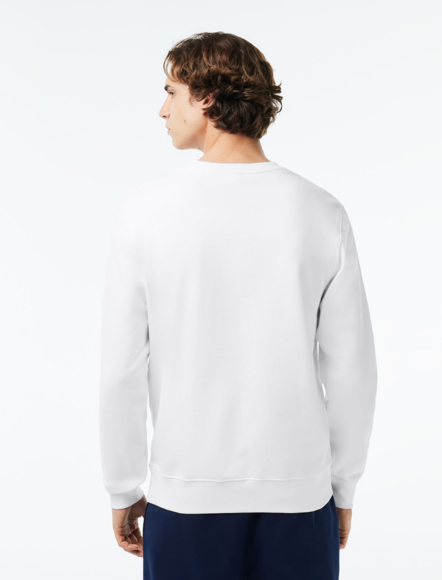 Lacoste Erkek Classic Fit Bisiklet Yaka Baskılı Beyaz Sweatshirt Lacoste Erkek Classic Fit Bisiklet Yaka Baskılı Beyaz Sweatshirt